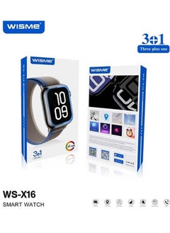 WISME Wisme WS-X16 Smartwatch - 3+1 Strap Set, Fitness Tracking & Health Monitoring, Smartwatch for men  - Image 1