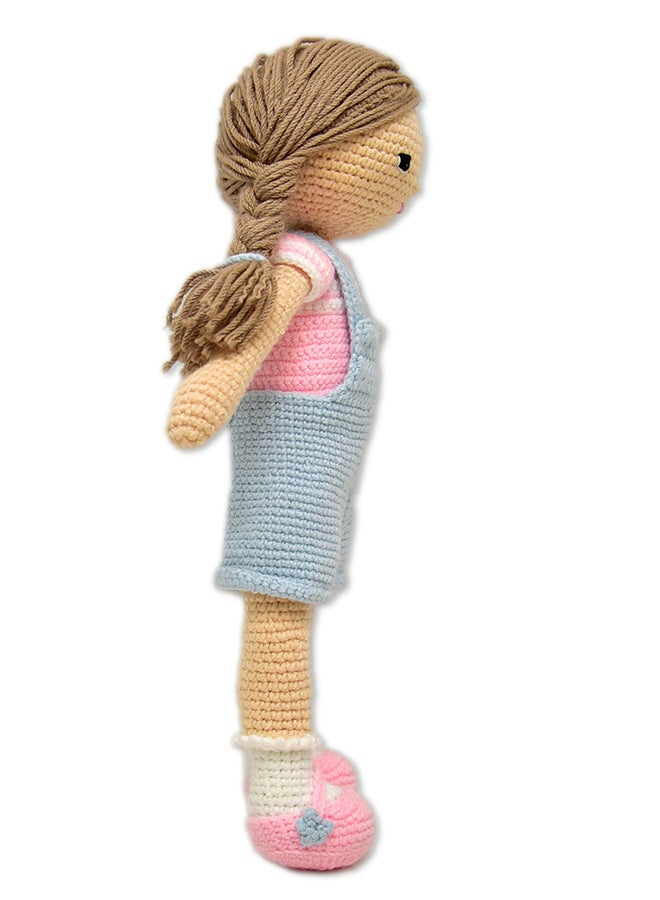 Happy Threads Handmade Crocheted Love & Care Emma Doll (17 inches) – Multicolour | Crochet Toys | Child Safe | for Babies 6 Months & Above | Dolls for Boys/Girls| For Birthday Gift | Decorative Items for Room - Image 2