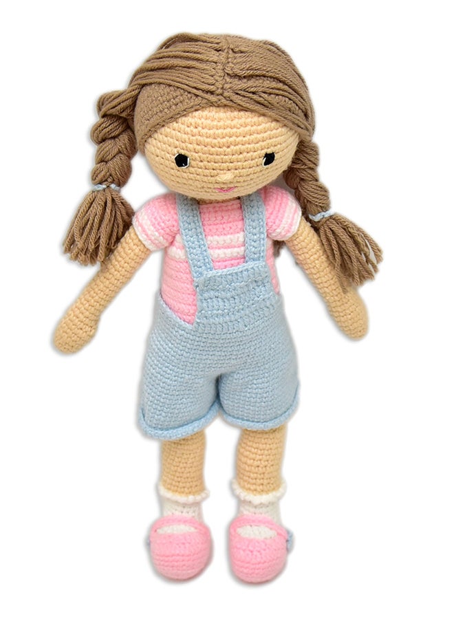 Happy Threads Handmade Crocheted Love & Care Emma Doll (17 inches) – Multicolour | Crochet Toys | Child Safe | for Babies 6 Months & Above | Dolls for Boys/Girls| For Birthday Gift | Decorative Items for Room - Image 4