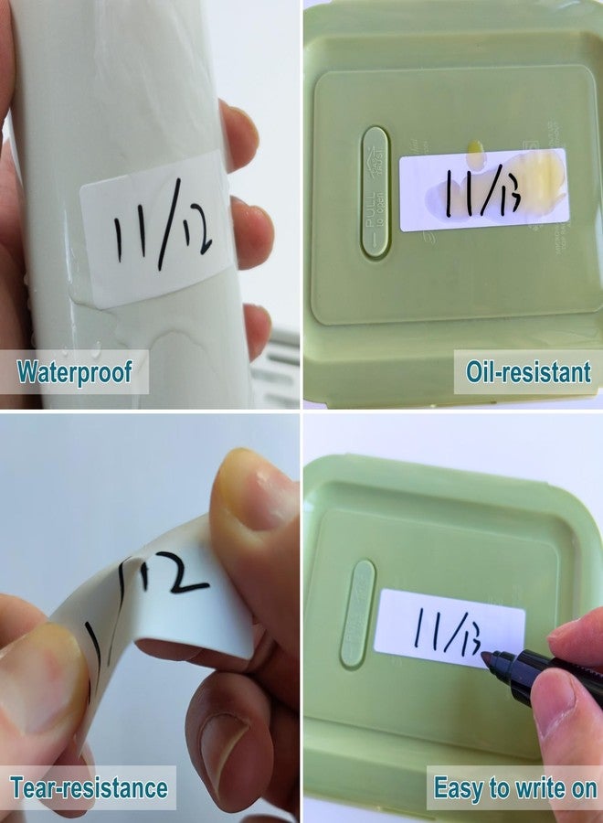 CATIFLIN 600 Blank Removable Freezer Label Stickers, 1”x3” Waterproof Adhesive Paper Tags with Perforation, Easy to Write & Peel for Food Jars, Bottles, Containers, Refrigerator, Storage - Image 4