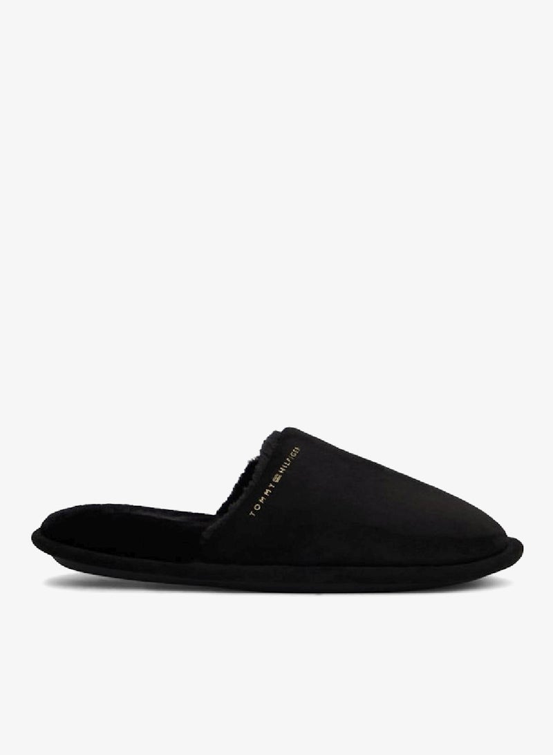 TOMMY HILFIGER Microsuede Logo Slippers - Image 1
