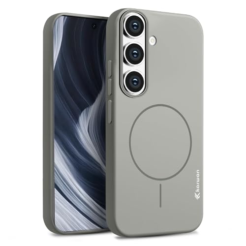 KARWAN®? Magnetic Wireless Ultra Slim-Fit Back Case Cover for Samsung Galaxy S25 FE |Hard PC Case Cover| Ultra-Thin & Light Weight with [Ultra Premium Feel] (6.7") (Grey) - Image 1