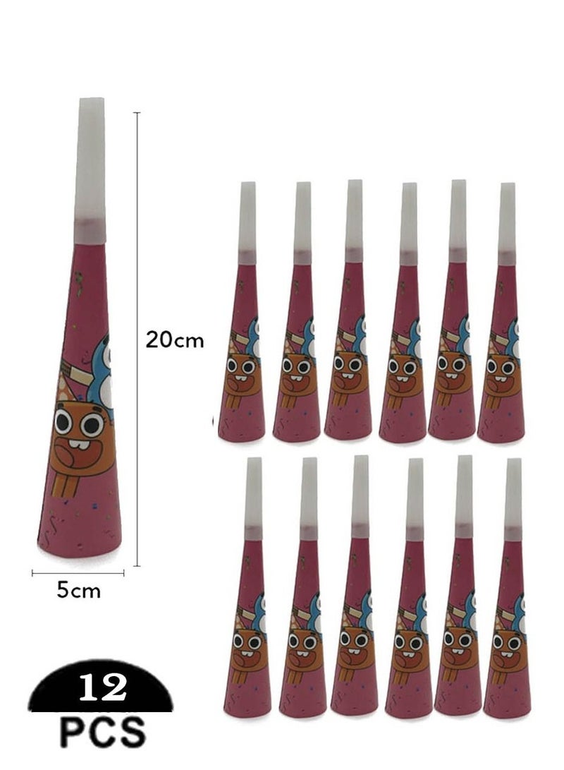 Party horn set consisting of 12 pieces