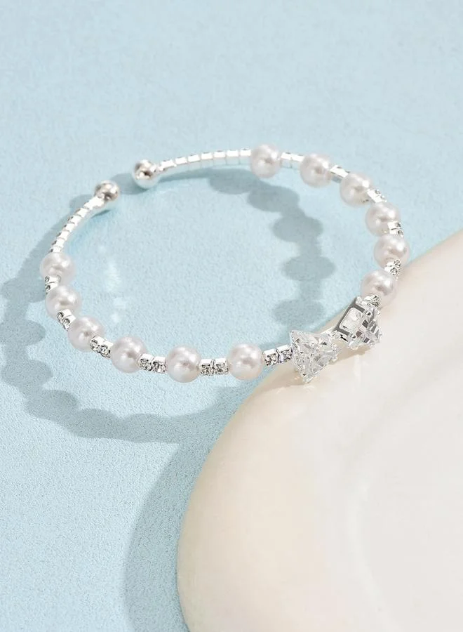 Take Two  Take Two Ribbon Decor Beaded Bracelet for Women | Best Price UAE