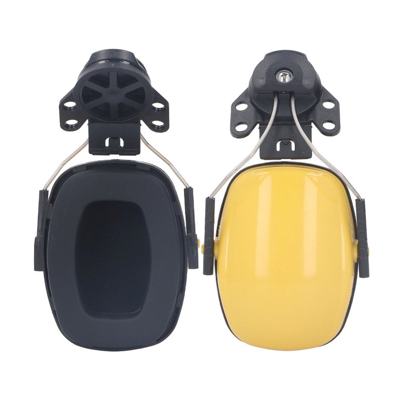 1 Pair Safety Helmet Ear Muff Noise Reduction Helmet Hard Hat Hearing Protection Earmuff for Construction Site - Image 2
