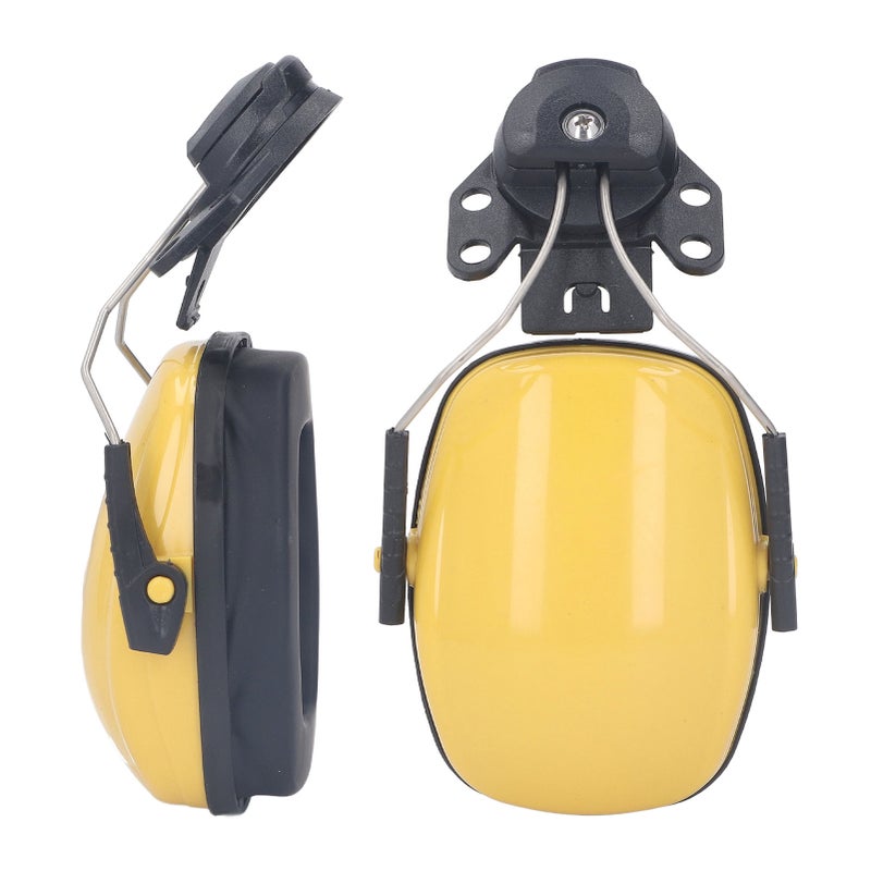 1 Pair Safety Helmet Ear Muff Noise Reduction Helmet Hard Hat Hearing Protection Earmuff for Construction Site - Image 1