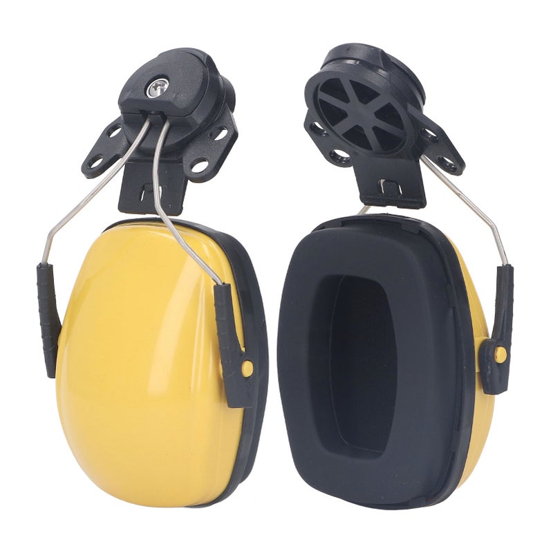 1 Pair Safety Helmet Ear Muff Noise Reduction Helmet Hard Hat Hearing Protection Earmuff for Construction Site - Image 4