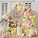 Eopelsm Pastel Pink Yellow Balloon Garland Arch Kit 143PCS Macaron Pink and Yellow Balloon Arch Kit for Honey Bear Baby Shower Princess Birthday Wedding Party Decorations - Image 2