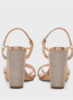 Truffle Diamante Block Heel Sandal  - Image 4