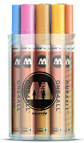 MOLOTOW ONE4ALL Acrylic Paint Marker Set, 4mm, Assorted Pastel Colors, 12 Marker Set, 1 Set Each (200.165) - Image 2