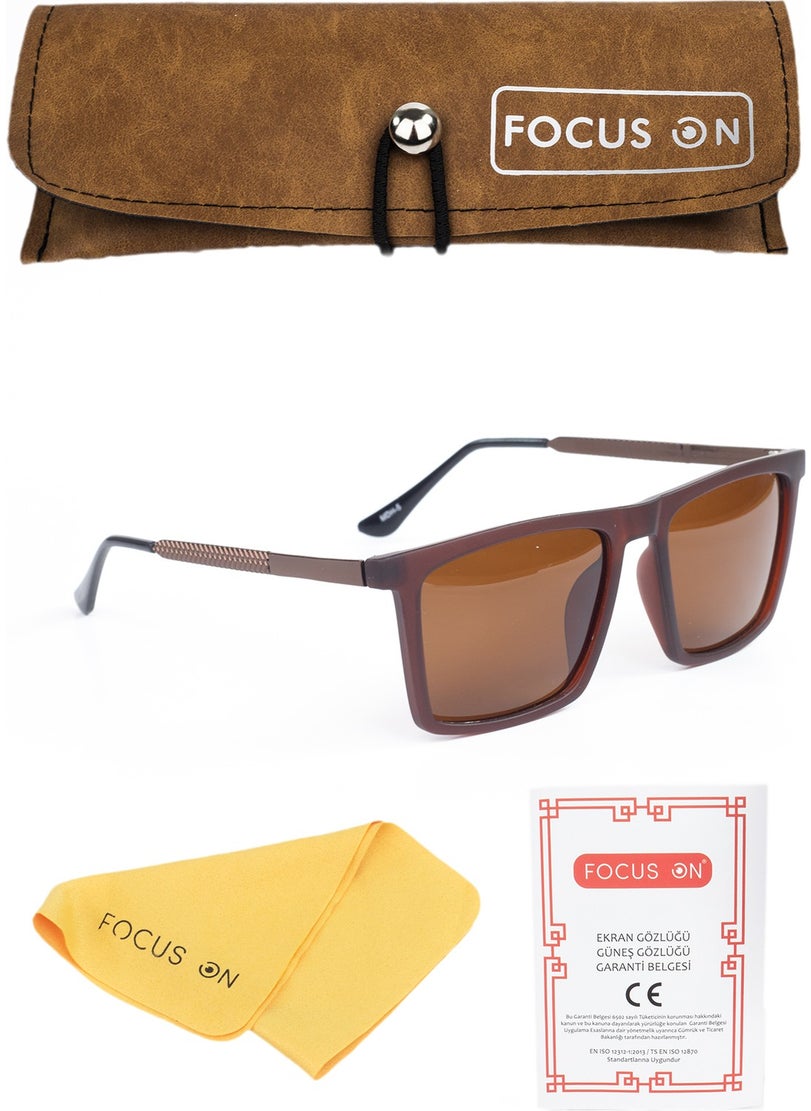 Focus On Mascul Brown Sunglasses  - Image 4