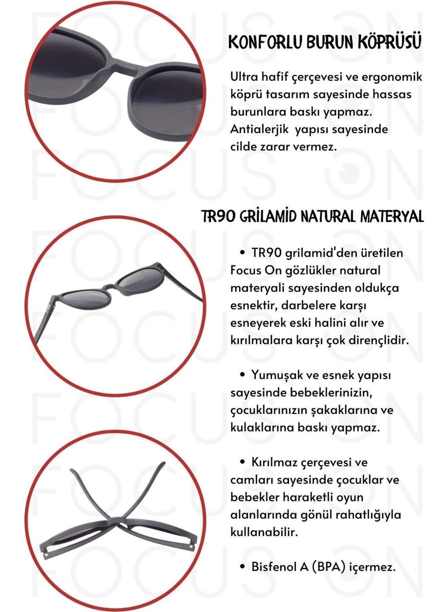 Focus On Polarized Kids Sunglasses | Light Brown | 6-12 Years | Light Flexible  - Image 2