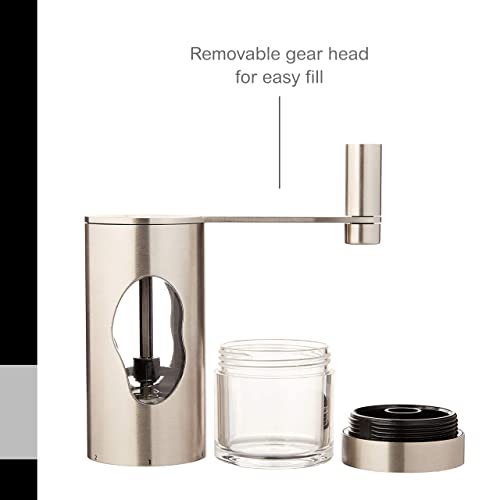 AdHoc Mrs. Bean Stainless Steel Coffee Grinder - 7" Manual Coffee Burr Grinder with Adjustable Coarseness Settings - Stainless Steel Coffee Bean Grinder - Easy-to-Clean Kitchen Tool - Image 5
