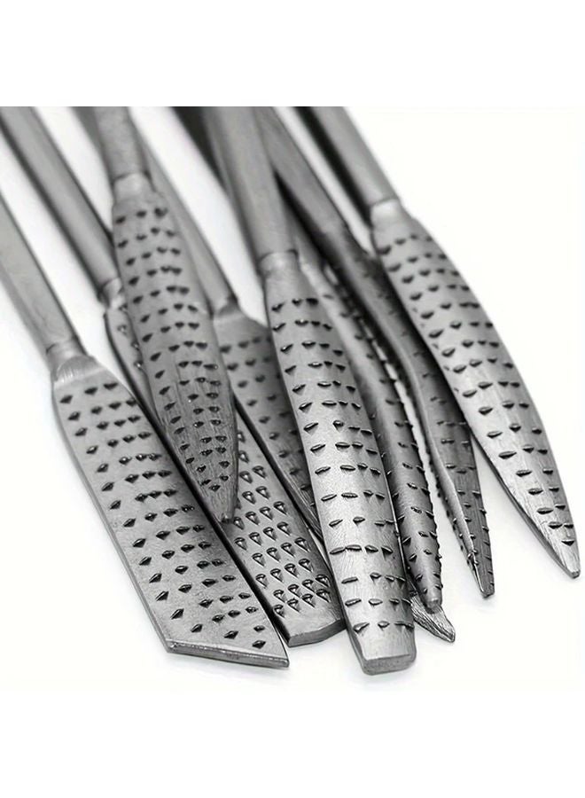 8pcs Dual Ended Wood Carving Riffler File Set Special Shaped Woodworking Grinding Tools - Image 5