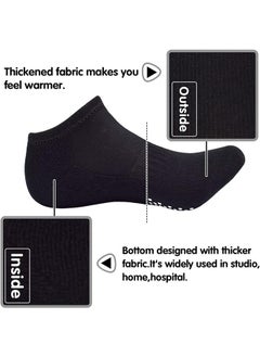 Depend Non Slip Socks Women Fashion All Season Socks Sports Casual Simple Striped Colors For Pilates Yoga Barre Ballet Dance Fitness Football Hospital Mid-Tube Socks Free Size 2 Pieces  - Image 3