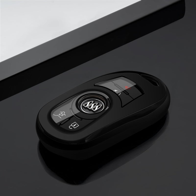 Tengare Buick Key Fob Cover Car Key Protector Case Key Chain Holder Accessories Black - Image 3