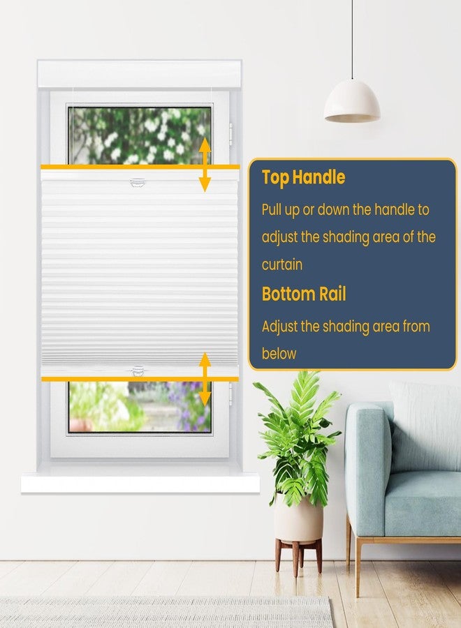 SUNFREE Top Down Bottom Up Cellular Blinds,Cellular Shades Blackout, Honeycomb Window Shade for Windows, 34" W x 64" H, White(Blackout) - Image 3