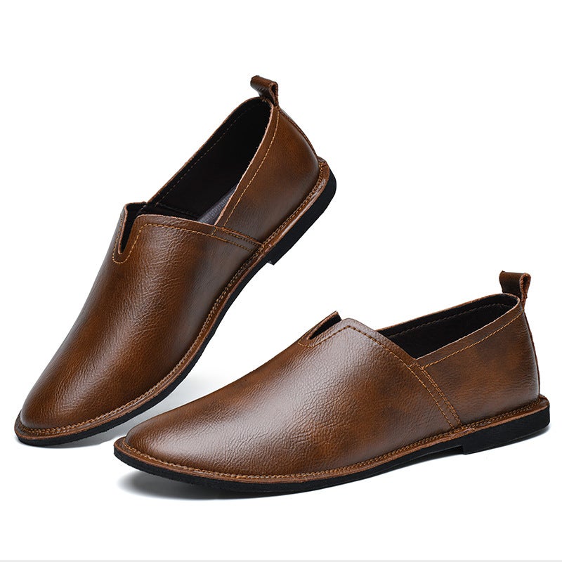 Spring New Soft-Soled Loafers Middle-Aged And Elderly Father Shoes Fashion Flat-Soled Male Monk Shoes A Generation Of Hair - Image 2