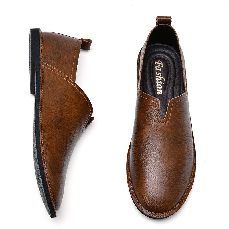 Spring New Soft-Soled Loafers Middle-Aged And Elderly Father Shoes Fashion Flat-Soled Male Monk Shoes A Generation Of Hair - Image 4