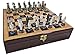 HPL US Military Chess Set Army Navy Air Force or Marines Choose 2 Branches of Men with 17 inch Walnut Color Storage Board Army vs Navy - Image 2