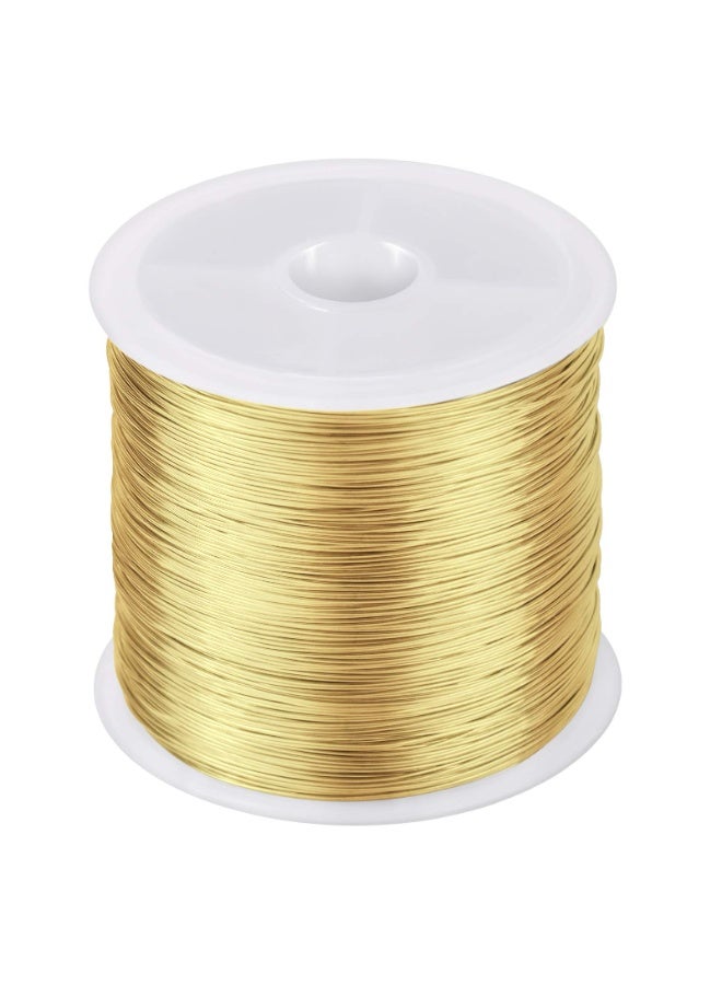 fantasize Jewelry Wire Gauge Tarnish Resistant Copper Beading Wire for Jewelry Making and Crafting, 0.4mm X 100m (Gold) - Image 2