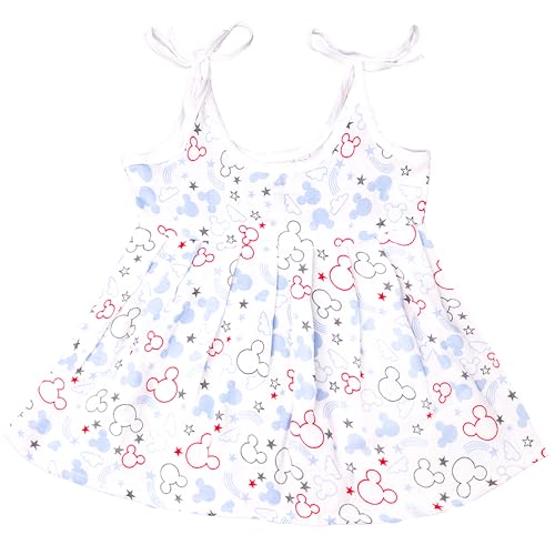 Kidbea® Extra Soft Muslin Fabric Baby Girls Frock | Pack of 4 | Space, Butterfly, Cute Chick and Mickey Print Size 3-6 Months - Image 3