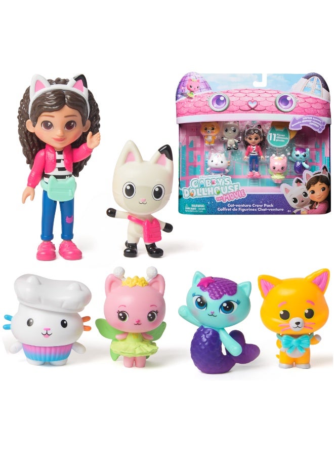 Gabby's Dollhouse The Movie, Cat-venture Crew Pack, 11-Piece Toy Figure Set with Accessories, Kids Toys for Girls & Boys Ages 3 and Up - Image 2