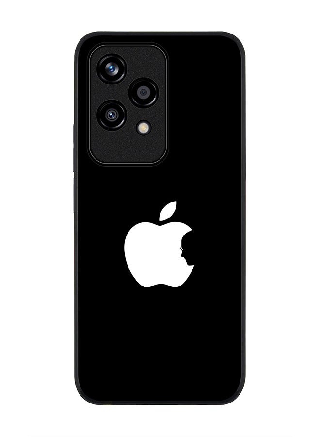 Stylizedd Rugged Black edge case for Honor 200 Lite, Slim fit Soft Case Flexible Rubber Edges Anti Drop TPU Gel Thin Cover -  Steve's Apple - Black - Image 1