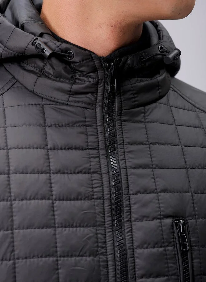 The Indian Garage Co Men Slim Fit Solid Puffer Jackets