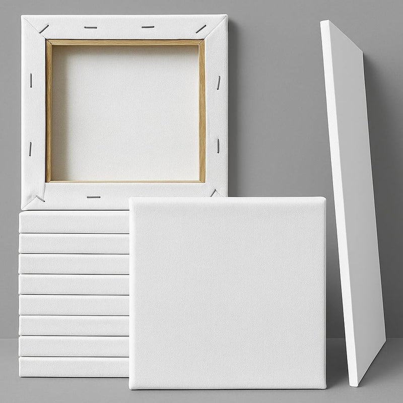 Al Raied ARS® 10 PCS White Cotton Artist Canvas Boards - Image 1