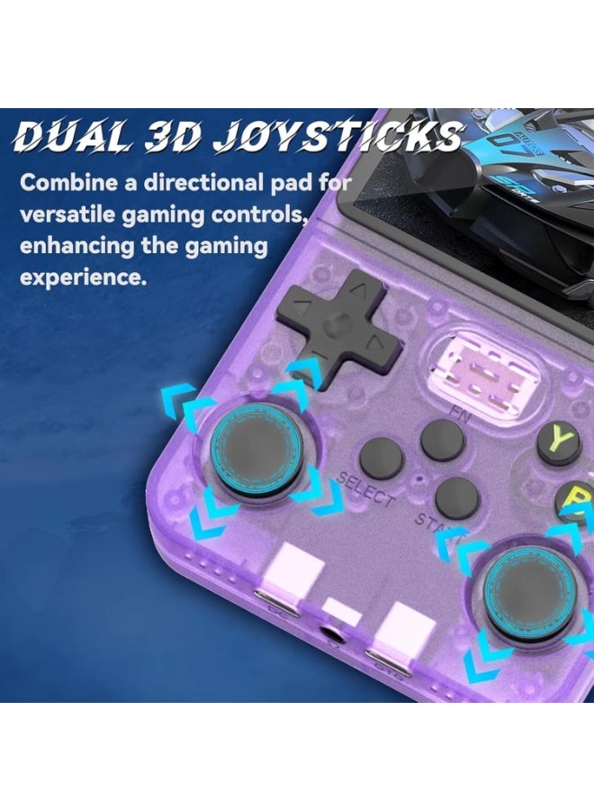 MUNTAQI R36S Retro Handheld Gaming Console – 3.5" 640x480 HD Screen Portable Game Pad, 28 Emulators, Quad-Core A7 1.5GHz Processor, TF Card 128GB, Built-in Classic Games, Fast Charging Handheld Video Game Player - Image 3