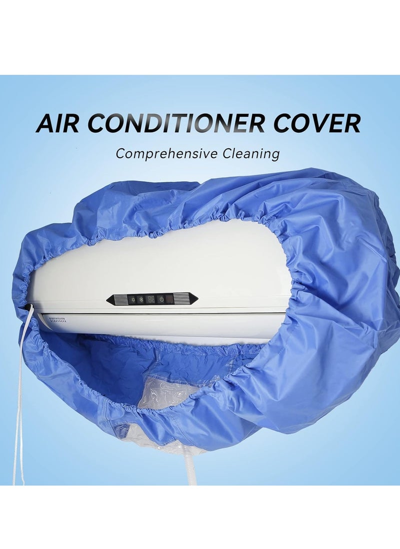SYOSI - Split Air Conditioning Cleaning Waterproof Cover Bag, AC Unit Dust Washing Clean Cover Kit with 9ft Water Pipe Wall Mounted Air Conditioning Protector Service Bag Fits 9000 to 12000BTU - Image 1