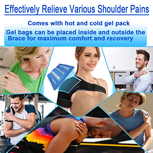 VISKONDA Shoulder Brace Sling Immobilizer and Compression Sleeve,Rotator Cuff Injury Supports for AC Joint Pain Relief,Arm Stability,Tear,Bursitis,Swelling,Tendonitis,for Men and Women (Small) - Image 2