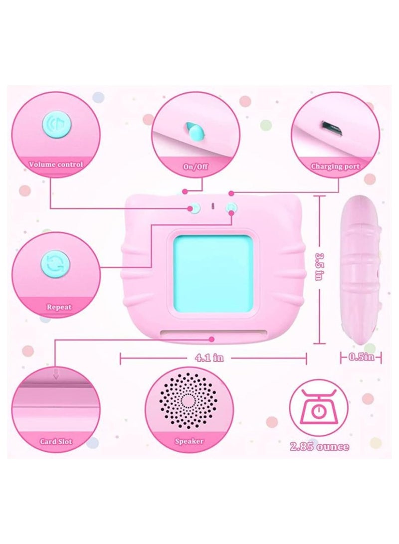 Flash Cards for Toddlers, 224 Words Flashcard Learning toys for 2 3 4 year olds Preschool Learning Resource Electronic Interactive Toys, For Boys and Girls Speech Therapy (PINK 01) - Image 5