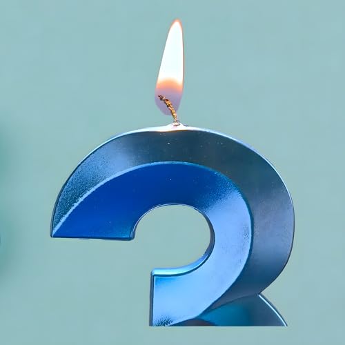 Juzfun Birthday Number Candles 4 Year Cake Topper Decoration Fourth Year Wedding Anniversary Party Metallic Blue Colour Size : Width 5 x Height 7 cm - Image 3