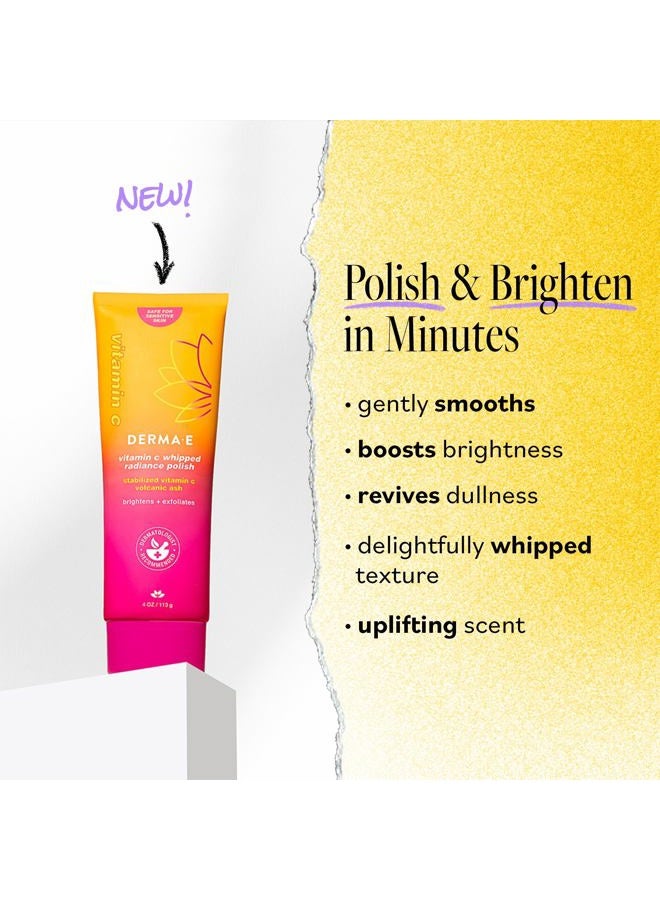 derma-e DERMA E Face Exfoliator, Vitamin C Whipped Radiance Polish, 4 Oz, Stabilized Vitamin C & Dual-Action Exfoliation to Help Brighten, Exfoliate & Protect Skin Barrier, Gentle Skin Care - Image 2