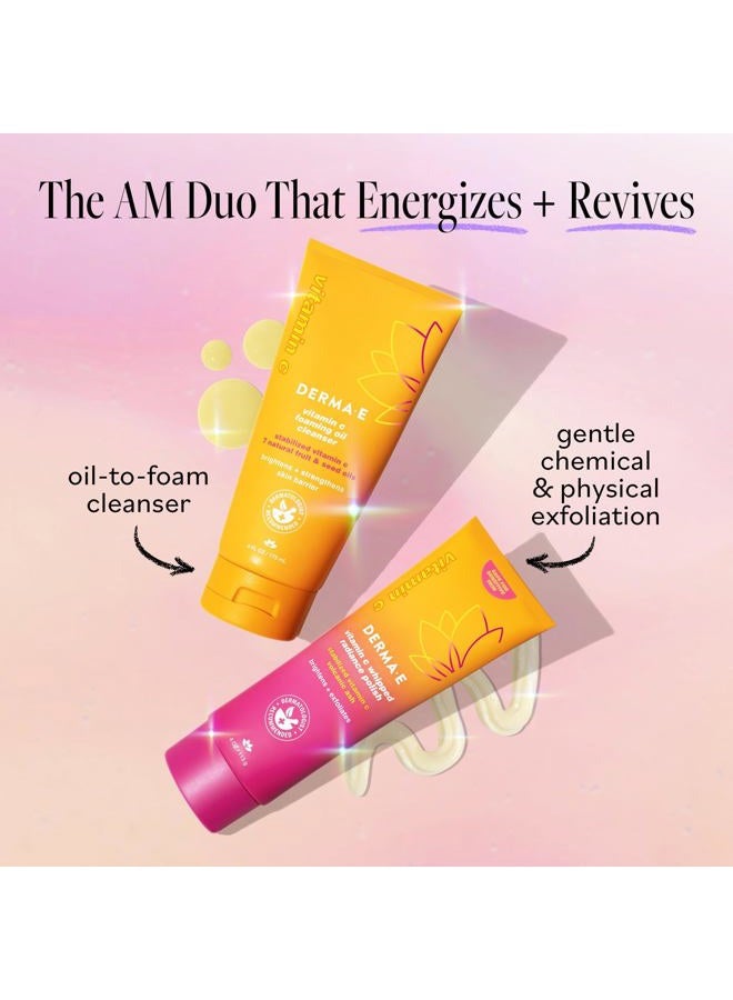 derma-e DERMA E Face Exfoliator, Vitamin C Whipped Radiance Polish, 4 Oz, Stabilized Vitamin C & Dual-Action Exfoliation to Help Brighten, Exfoliate & Protect Skin Barrier, Gentle Skin Care - Image 5