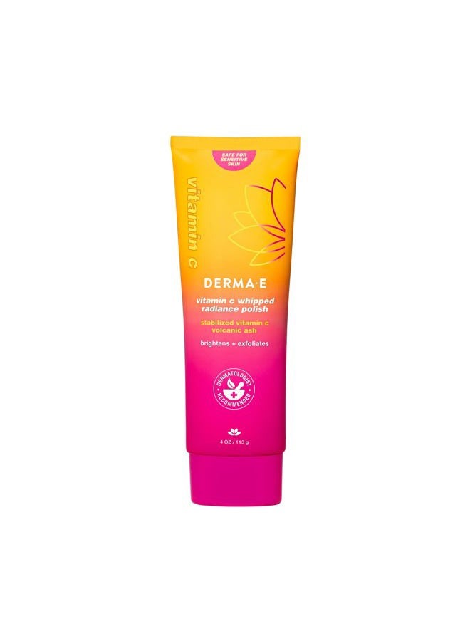 derma-e DERMA E Face Exfoliator, Vitamin C Whipped Radiance Polish, 4 Oz, Stabilized Vitamin C & Dual-Action Exfoliation to Help Brighten, Exfoliate & Protect Skin Barrier, Gentle Skin Care - Image 1