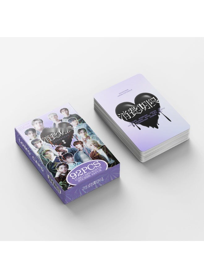 92 بطاقة مجموعة حصرية لفترة الإنفاق لسبعة عشر يوماً تشمل بطاقة صورة ملصق صغير مزدوج الوجه لبطاقات لومو - Image 3