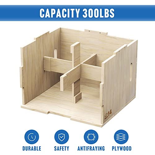 Elevens 3 in 1 Wooden Plyo Box Jump Box Plyometric Box for Jumping Trainer, Skipping, Jumping, Lunges, Box Jumps, Squats, Step-Ups, Dips (20"x14"x16") - Image 4