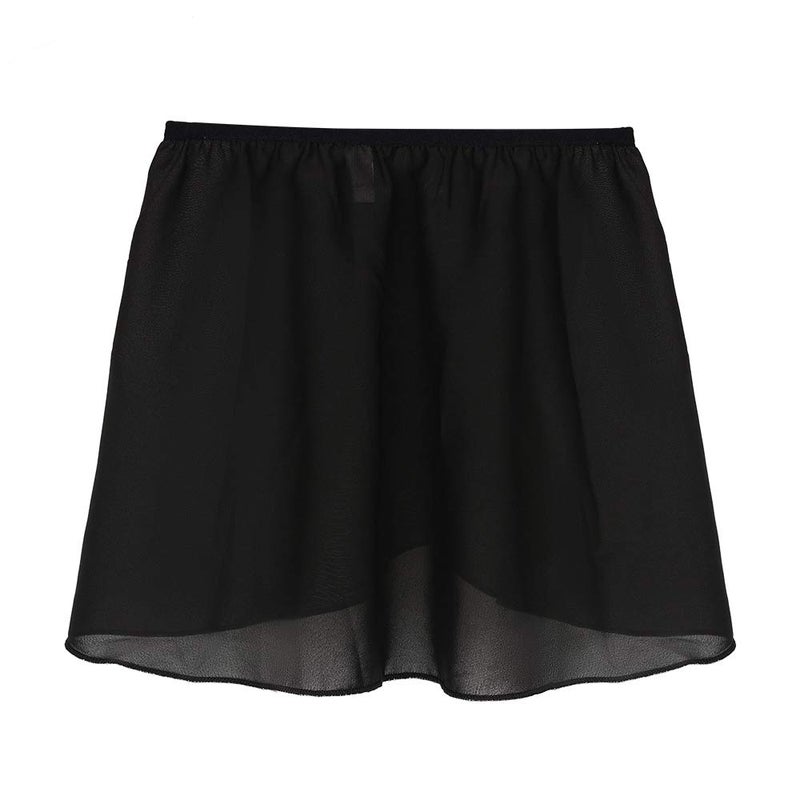 Bezioner Ballet Wrap Skirt - Black Chiffon for Girls and Women, Pull-on Elastic Waist Dance Skirt, Black M - Image 4