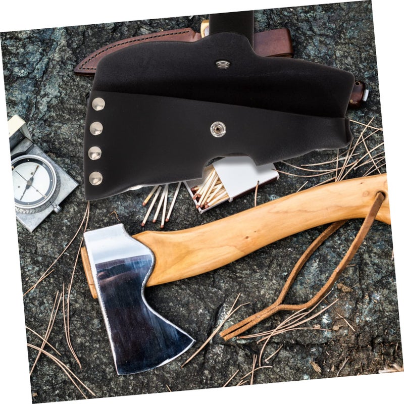 Leather Protective Sleeve For Hatchet Portable Axe Cover Anti Slip Grip Outdoor Tool Case - Image 3