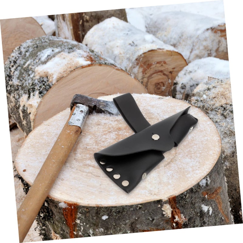 Leather Protective Sleeve For Hatchet Portable Axe Cover Anti Slip Grip Outdoor Tool Case - Image 4