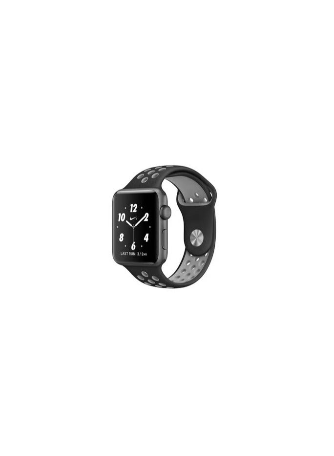 CATANES Sport Silicone Replacement Band For Apple Watch Series 44/45 mm Grey/Black - Image 2
