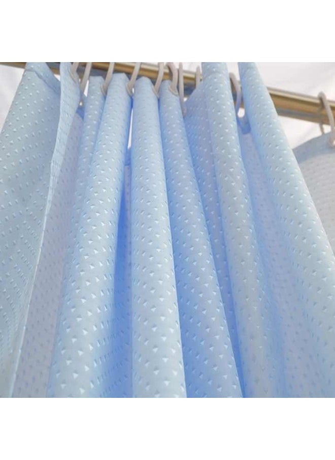 Generic Shower Curtain 180x180cm, Polyester, Waterproof, Plaid (Blue)  - Image 2