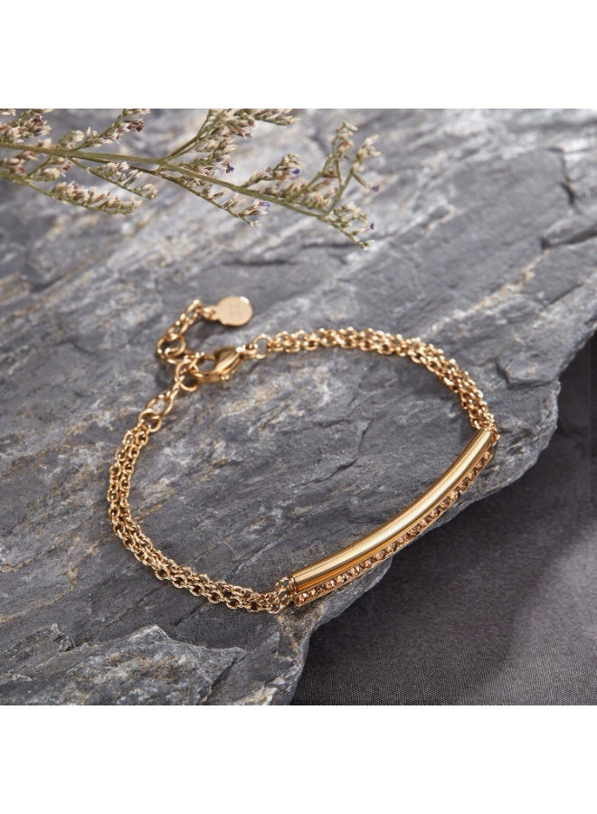 زنك سوار نسائي من زينك باللون الذهبي من الستانلس ستيل | ZFBR012G - Image 4