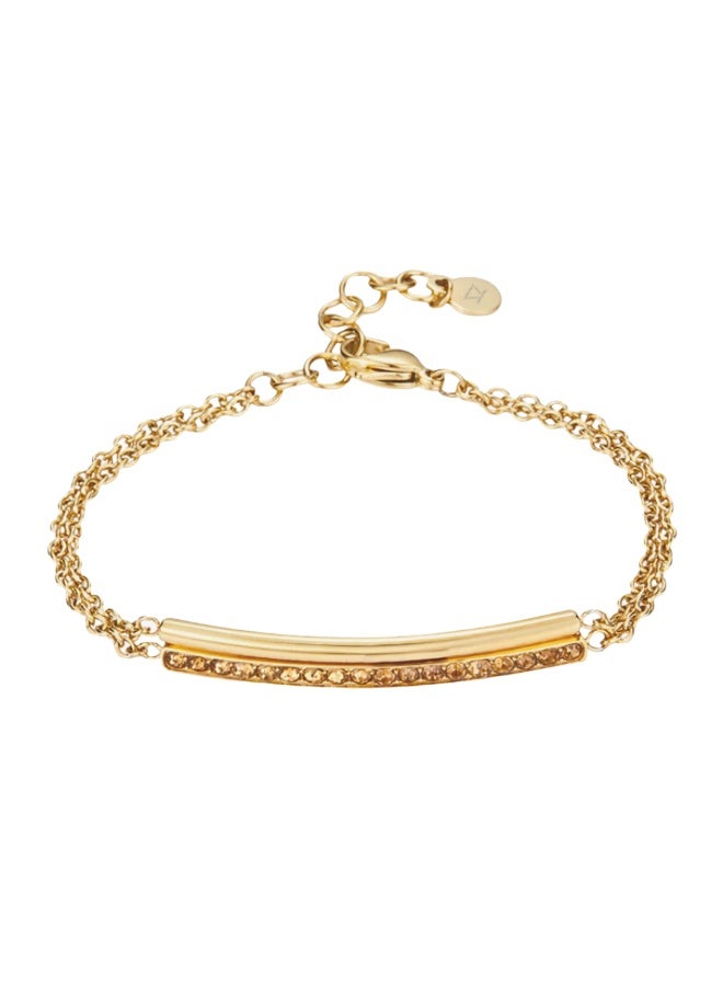 زنك سوار نسائي من زينك باللون الذهبي من الستانلس ستيل | ZFBR012G - Image 1