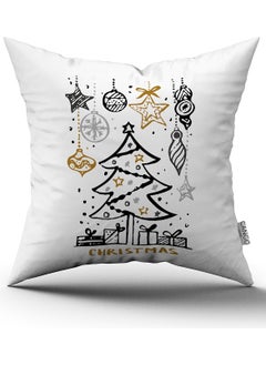 Cango Home Gray Brown Christmas Themed Digital Printed Throw Pillow Cover CGH864 