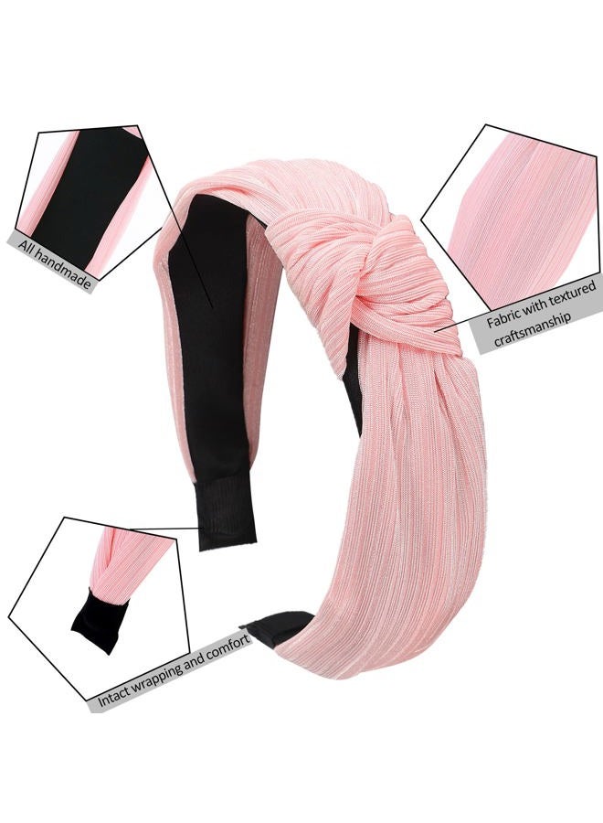 LOVNFC Womens Headbands, 5Pcs Knotted Head Bands No Slip Fashion for women Girls red pink white yellow(Mixed Color B) - Image 4