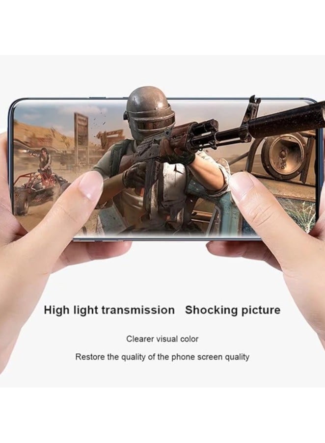 M7molge Full Coverage Glass Screen Protector for Oppo A96 - Black Frame - Image 2